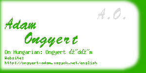 adam ongyert business card